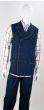 Royal Diamond Men's Outlet 2 Piece Denim Walking Suit - Vest Set
