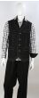 Royal Diamond Men's 2 Piece Denim Walking Suit - Vest Set
