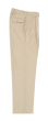 Tiglio Rosso Men's 100% Wool Pants - Wide Leg - Tan