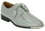 CCO Men's Striped Satin Dress Shoes - Stylish Silver Tip