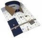 Gravity by Statement Men's Long Sleeve 100% Cotton Shirt - Unique Patterns