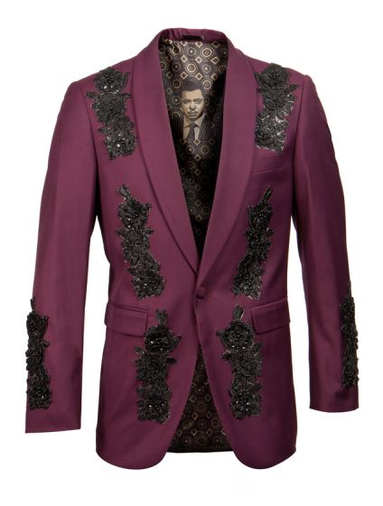 Empire Men's Luxurious Sport Coat - Bold Textured Pattern