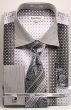 Daniel Ellissa Men's French Cuff Shirt Set - Varied Bold Pattern
