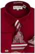 Karl Knox Men's French Cuff Shirt Set - Triple Tone Stripes