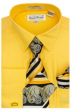 Karl Knox Men's French Cuff Shirt Set - Triple Tone Stripes