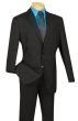 black Mens Suits 2 Piece Suit Notch Lapel