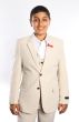 Tazio Boy's 3 Piece Houndstooth Suit - Elbow Patches