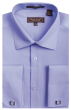 Light Blue Spread Collar Dress Shirt Mens French Cuff Button Up Shirts
