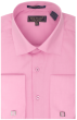 Pink Spread Collar Dress Shirt Mens French Cuff Button Up Shirts