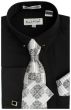 Karl Knox Men's French Cuff Shirt Set - Sharp Collar Bar