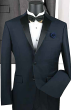 Vinci Men's 2 Piece Wool Feel Slim Fit Tuxedo - 2 Button