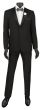 Vinci Men's 2 Piece Wool Feel Slim Fit Tuxedo - Flat Front Pant