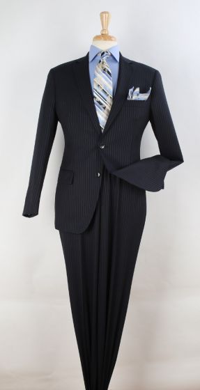 Apollo King Men's Outlet 2pc 100% Wool Suit - Executive Elegance