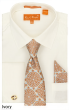 Karl Knox Men's French Cuff Shirt Set - Mandala Design Style
