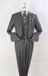 Apollo King Men's 3pc 100% Wool Fashion Suit - Stylish Peak Lapel