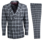 Stacy Adams Men's 3 Piece Executive Hybrid Suit - Vibrant Plaid
