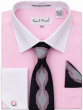 Pink Mens Dress Shirts Button Up Shirt for Men