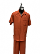 Orange Leisure Suit Clothing Suit for Men