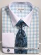 Daniel Ellissa Men's French Cuff Shirt Set - Soft Checkerboard