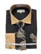 Daniel Ellissa Men's French Cuff Shirt Set - Two Tone Solid