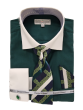 Daniel Ellissa Men's French Cuff Shirt Set - Two Tone Solid