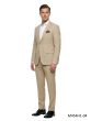 Tan Two Piece Suits for Men Cuffed Pants