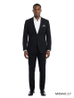Black Two Piece Suits for Men Cuffed Pants
