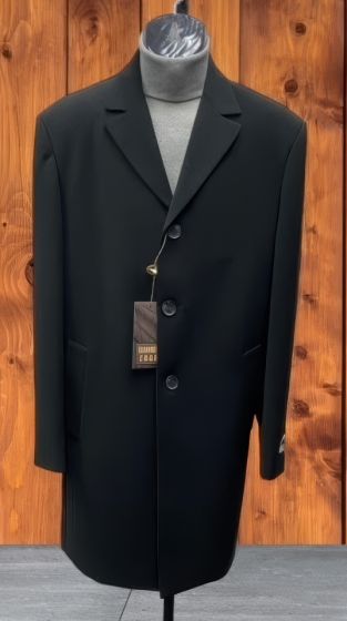 Carmel Zhao Men's 3/4 Length Top Coat - Single Breasted