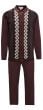 Silversilk Men's 2 Piece Long Sleeve Walking Suit - Diamond Weave