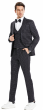 Tazio Men's 4 Piece Skinny Fit Suit - Bright Polka Dot