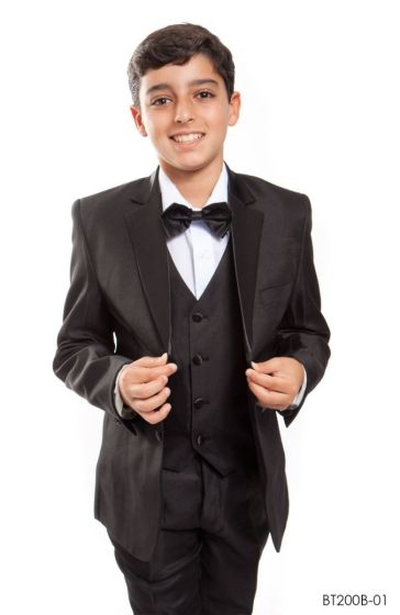 Tazio Boy's 5 Piece Tuxedo - Tuxedo Shirt and Bow Tie