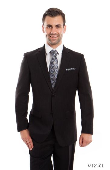 Tazio Men's 2 Piece Executive Suit - Solid / Herringbone