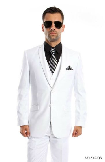 CCO Men's Outlet 3 Piece Executive Slim Fit Suit - 5 Button Vest