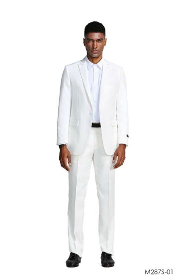Tazio Men's 2pc Slim Fit Executive Suit - Peak Lapel