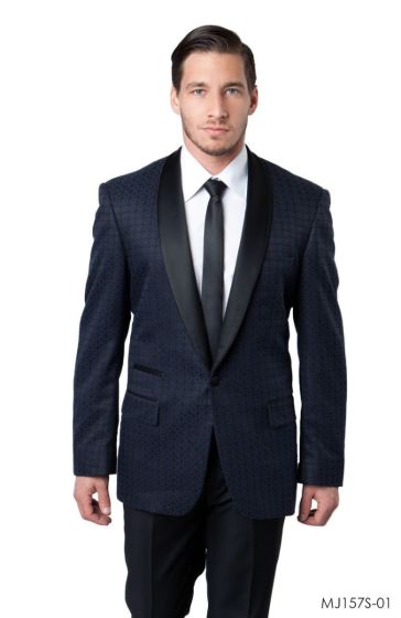 Tazio Men's Classic Fashion Slim Fit Sport Coat - Circle Checkers