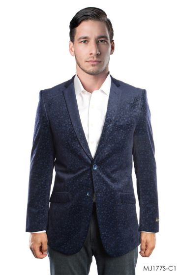 Tazio Men's Classic Fashion Sport Coat - Speckled Pattern