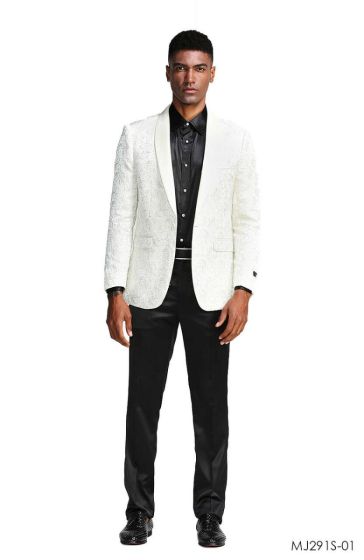 Tazio Men's Classic Fashion Sport Coat - Textured Paisley
