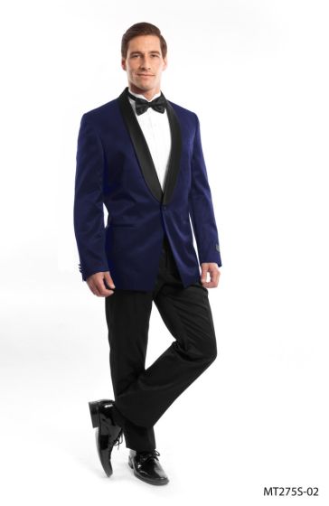 Bryan Michaels Men's 2pc Slim Fit Tuxedo - Satin Shawl Collar