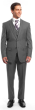 CCO Men's 3 Piece Executive Pinstripe Outlet Suit - 6 Button Vest