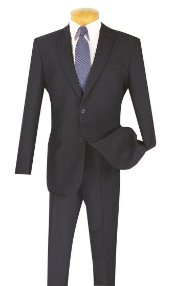 CCO Men's 2 Piece Poplin Outlet Suit - Slim Fit