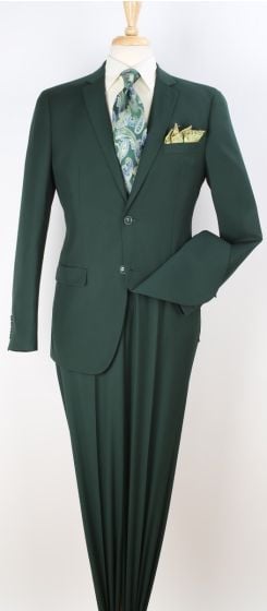 Hunter Green Mens Suits 2 Piece Suit Notch Lapel Big and Tall Suits