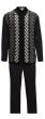 Black Leisure Suit Clothing Mens Suits
