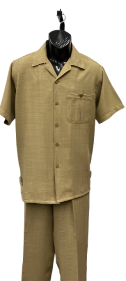 Dreams by Zacchi Men's Wide Leg 2 Piece Walking Suit - Light Texture