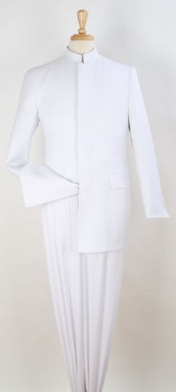 Apollo King Men's 2 Piece Nehru Style Suit - Hidden Buttons