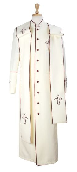 CCO Men's Outlet Church Robe with Stole - Pastor Church Robe