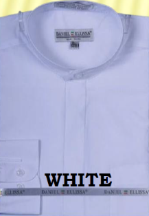 Daniel Ellissa Men's Banded Collar Clergy Outlet Shirt - French Cuff