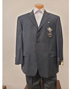 Demantie Men's 2 Piece Discount Suit - Two Style Stripe