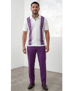 Purple Walking Suit Mens Suit Sets