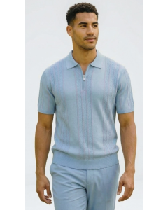 Blue Polo Shirt Quarter Zip Shirt Mens Polo Shirts