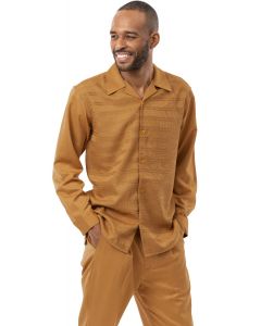 Montique Men's 2 Piece Long Sleeve Walking Suit - Horizontal Stripes